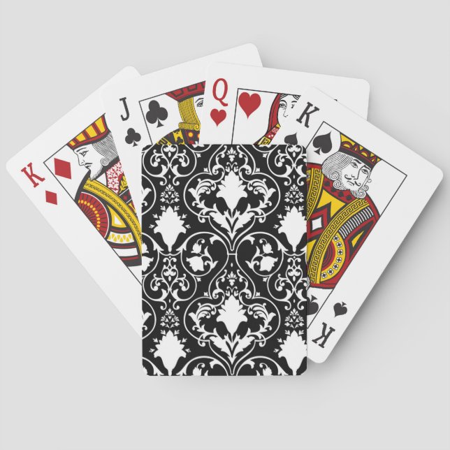 Antique scroll wallpaper 2 poker cards (Back)