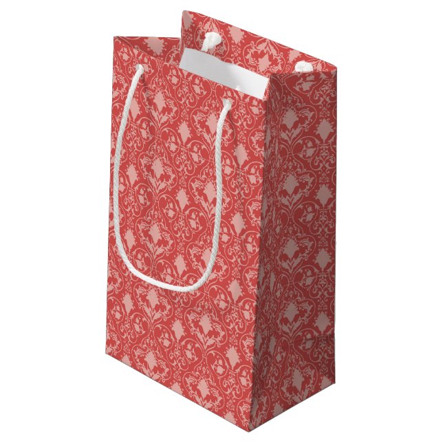Antique scroll wallpaper 2 small gift bag (Back Angled)