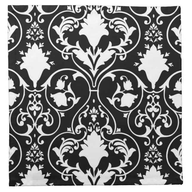 Antique scroll wallpaper cloth napkin (Front)