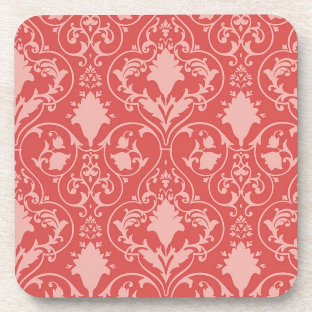 Antique scroll wallpaper coaster (Front)