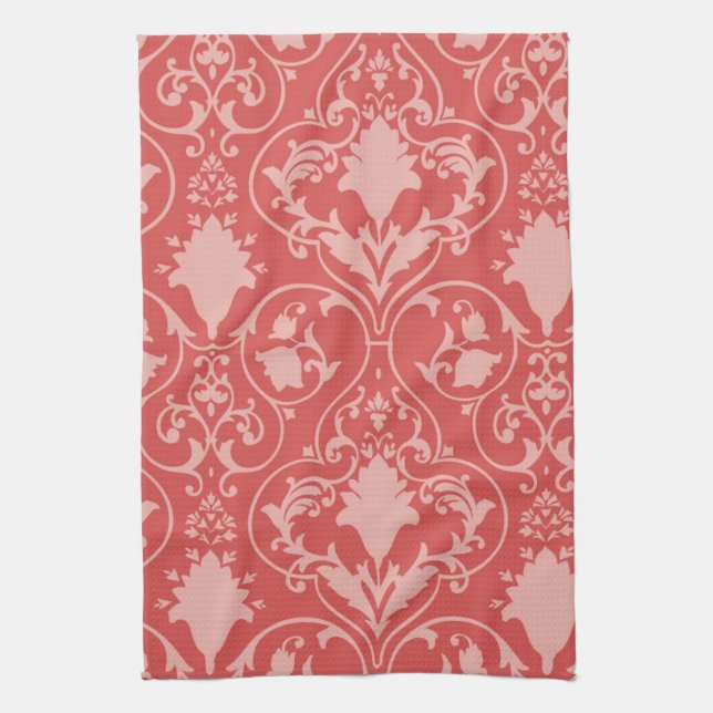 Antique scroll wallpaper towel (Vertical)