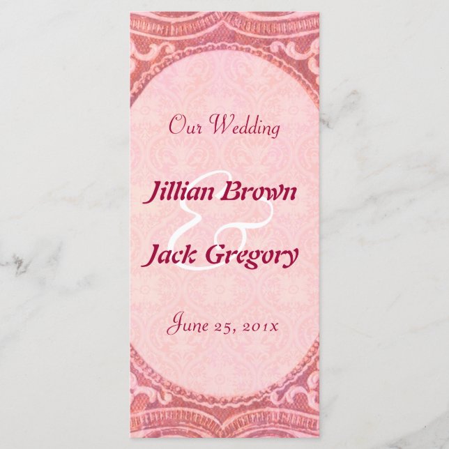 Antique Scroll Wedding Program (Front)
