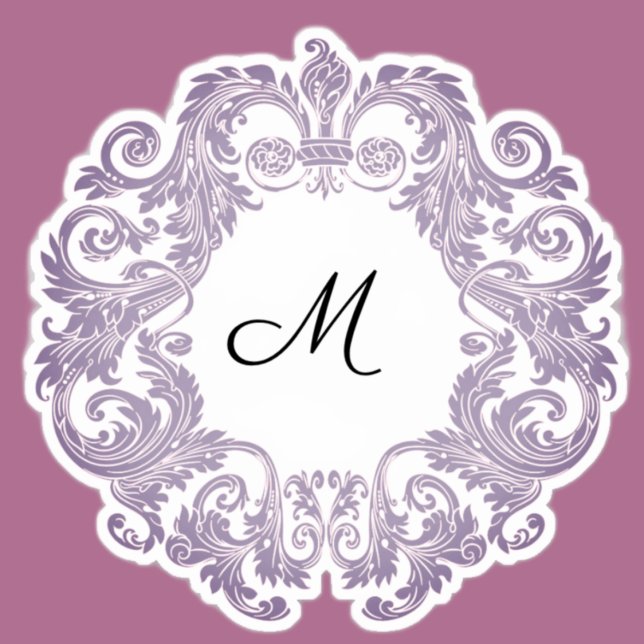 Antique Scrollwork Purple Sticker (Creator Uploaded)