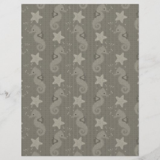 Antique Seahorse And Starfish Pattern (Front)