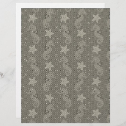 Antique Seahorse And Starfish Pattern (Front/Back)