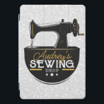 Antique Sewing Machine ADD NAME Seamstress Tailor iPad Pro Cover<br><div class="desc">Antique Sewing Machine ADD NAME Seamstress Tailor design...  Customize with your Name or Custom Text!</div>