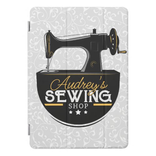 Antique Sewing Machine ADD NAME Seamstress Tailor iPad Pro Cover
