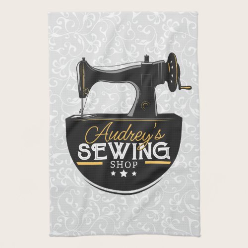 Antique Sewing Machine ADD NAME Seamstress Tailor Kitchen Towel
