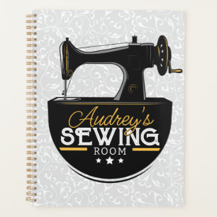 Antique Sewing Machine ADD NAME Seamstress Tailor Planner