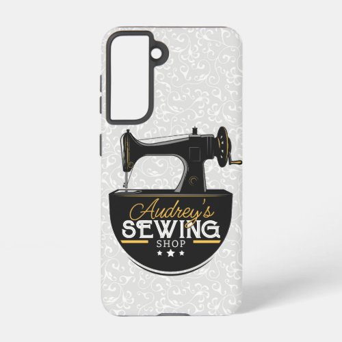 Antique Sewing Machine ADD NAME Seamstress Tailor  Samsung Galaxy S21 Case