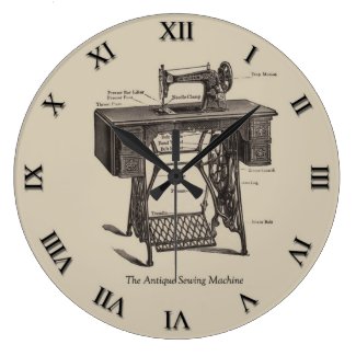 Antique Sewing Machine Clock