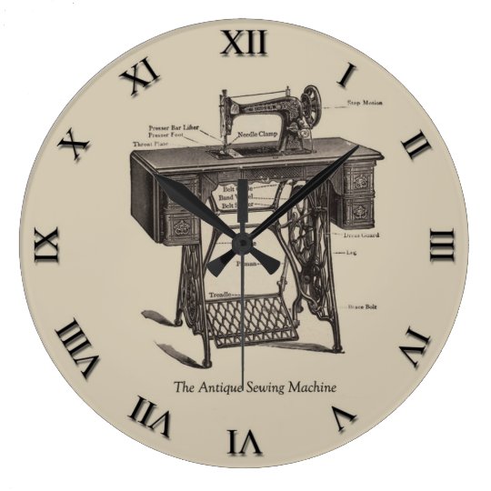 Antique Sewing Machine Clock