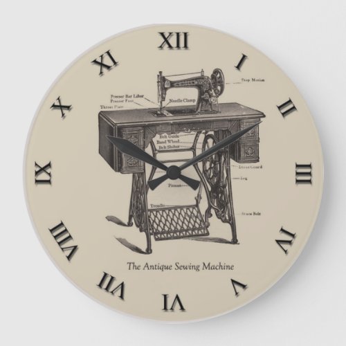 Antique Sewing Machine Clock