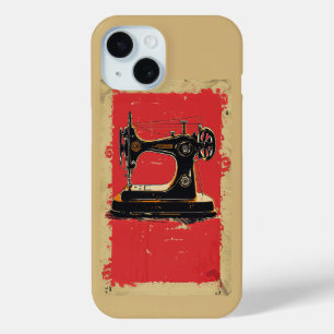 Antique Sewing Machine for Grandma Sewing Crafters iPhone 15 Case