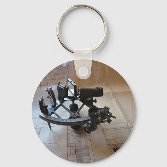 Antique Sextant Keychain (Front)