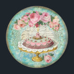 Antique Shabby Chic Roses & Cake French Patisserie Magnet<br><div class="desc">Antique Shabby Chic Roses & Cake French Patisserie magnet. Designed with love by ArtCult - Pro Design Studio ©</div>