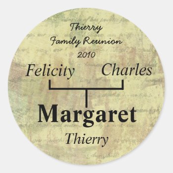 Antique Shabby Family Tree Sticker by FamilyTreed at Zazzle