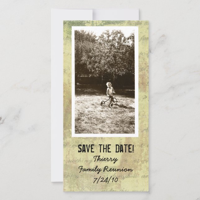 Antique Shabby Photo Save the Date Photo Cards (Front)