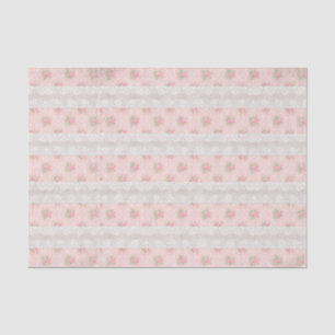 Antique Shabby Pink Roses and Lace Tissue Paper