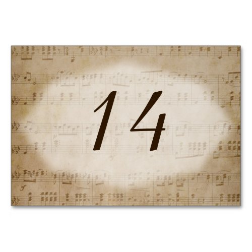 Antique Sheet Music 3 Table Number Placecards