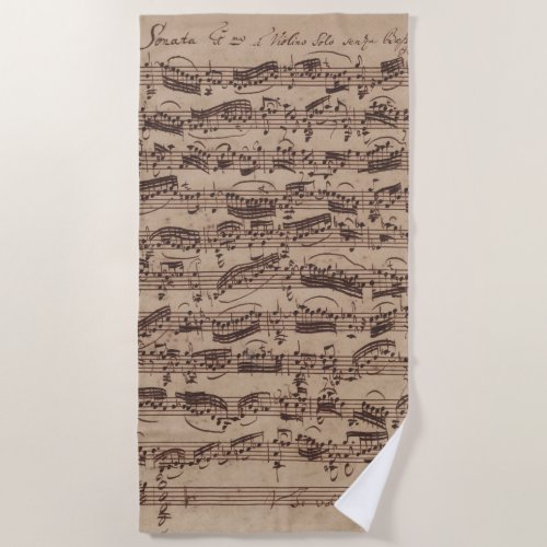 Antique Sheet Music Bach Manuscript