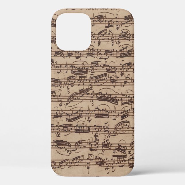 Antique Sheet Music Bach Manuscript Case-Mate iPhone Case (Back)