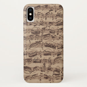 Antique Sheet Music Bach Manuscript iPhone X Case
