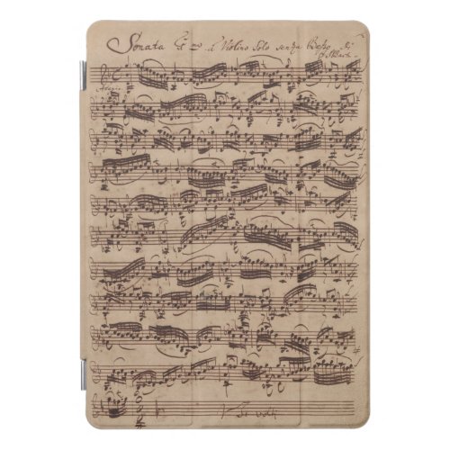 Antique Sheet Music Bach Manuscript iPad Pro Cover