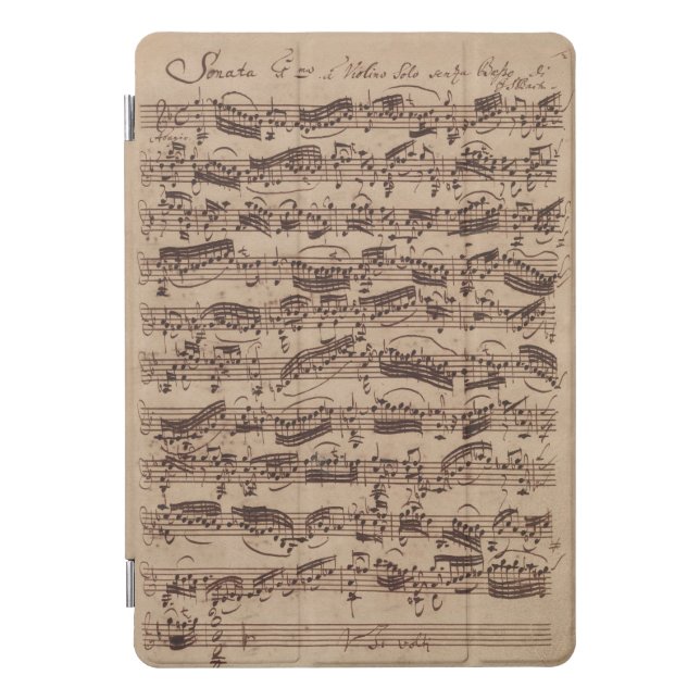 Antique Sheet Music Bach Manuscript iPad Pro Cover (Front)
