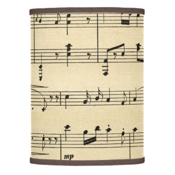 Antique Sheet Music Brown Lamp Shade by LwoodMusic at Zazzle