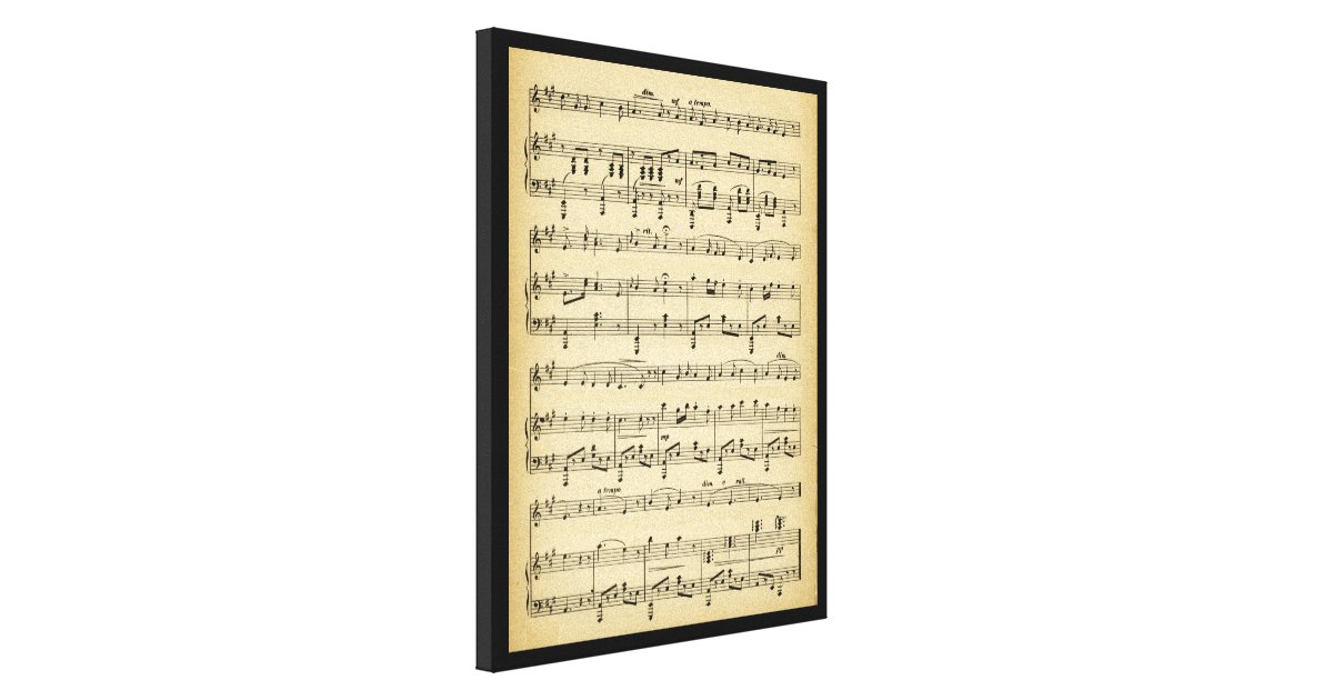 Antique Sheet Music Canvas Print Zazzle