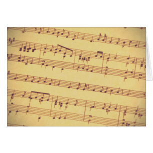 Antique Sheet Music Cards