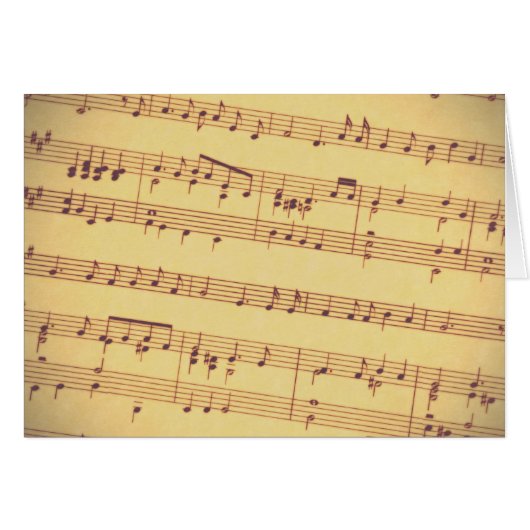 Antique Sheet Music Cards (Front Horizontal)