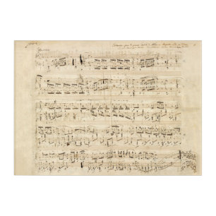Antique Sheet Music Chopin Manuscript Acrylic Print