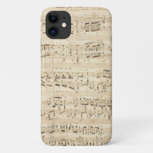 Antique Sheet Music Chopin Manuscript iPhone 11 Case