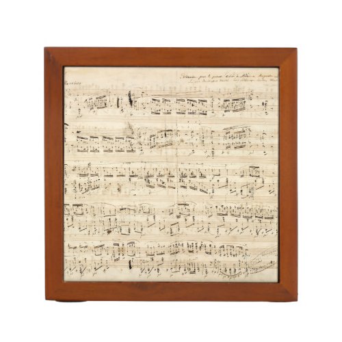 Antique Sheet Music Chopin Manuscript Desk Organizer