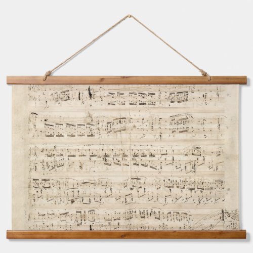 Antique Sheet Music Chopin Manuscript Hanging Tapestry