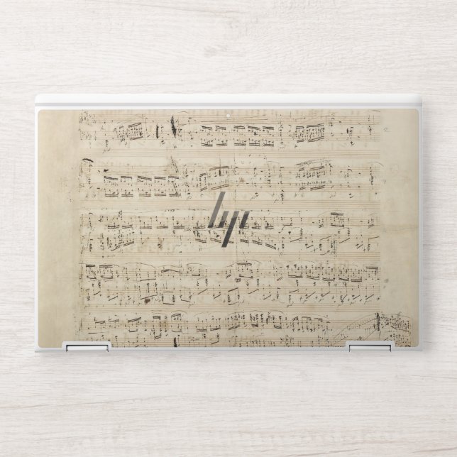 Antique Sheet Music Chopin Manuscript HP Laptop Skin (Front)