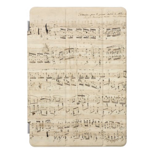Antique Sheet Music Chopin Manuscript iPad Pro Cover