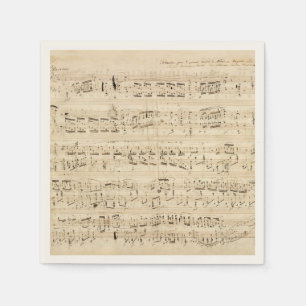 Antique Sheet Music Chopin Manuscript Napkins