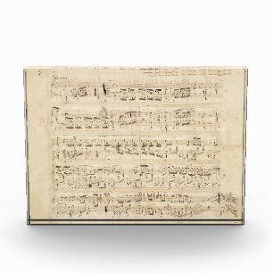 Antique Sheet Music Chopin Manuscript Photo Block