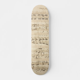 Antique Sheet Music Chopin Manuscript Skateboard