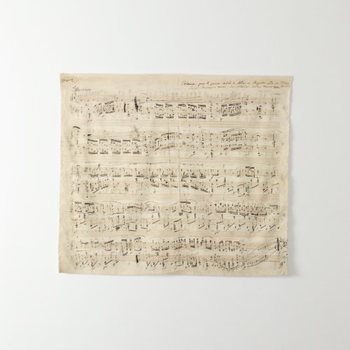 Antique Sheet Music Chopin Manuscript Tapestry