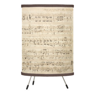 Antique Sheet Music Chopin Manuscript Tripod Lamp