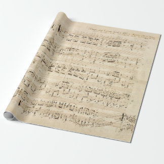 Antique Sheet Music Chopin Manuscript Wrapping Paper