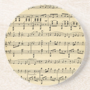 Antique Sheet Music Coaster
