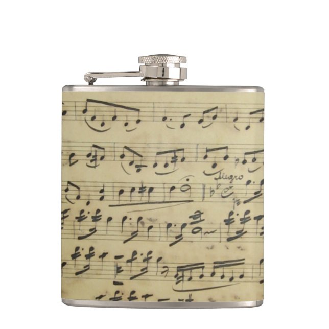 Antique Sheet Music Flask (Front)