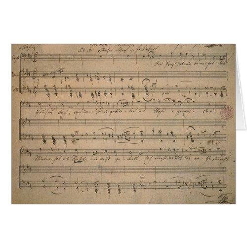 Antique Sheet Music from 1822 Song of the Old Man