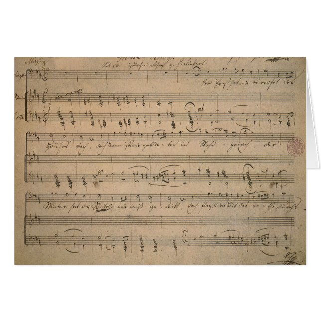 Antique Sheet Music from 1822, Song of the Old Man (Front Horizontal)