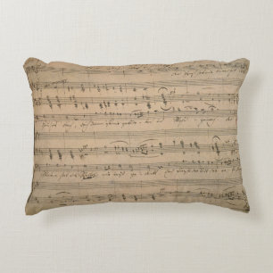 Antique Sheet Music from 1822, Song of the Old Man Accent Pillow